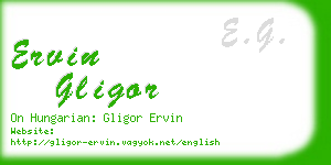 ervin gligor business card